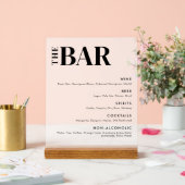 Menu simple et moderne de la barre Mariage (Mariage)