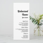 Menu Simple et Moderne, Restaurant Slimline (Debout devant)