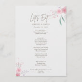 Menu Simple Fleur Élégant Mariage (Devant)