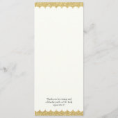 Menu Simple Gold Parties scintillant Ajouter Nom Date M (Dos)