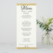 Menu Simple Gold Parties scintillant Ajouter Nom Date M (Debout devant)