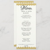 Menu Simple Gold Parties scintillant Ajouter Nom Date M (Devant / Derrière)