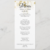 Menu Simple Gold Parties scintillant Ajouter Nom Date M (Devant)
