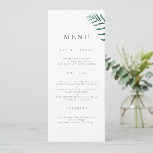 Menu simple Mariage de verdure (Debout devant)