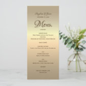 Menu Simple Mariage en Or (Debout devant)