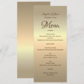 Menu Simple Mariage en Or (Devant / Derrière)