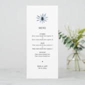 Menu simple Mariage floral de chardon bleu (Debout devant)
