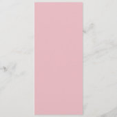 Menu Simple Mariage Moderne Rose (Dos)