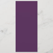 Menu Simple Mariage Moderne Violet Gras (Dos)