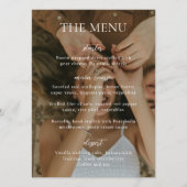 Menu Simple Mariage photo moderne noir et blanc (Devant)