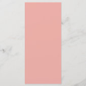 Menu Simple Mariage Rose (Dos)