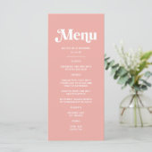 Menu Simple Mariage Rose (Debout devant)