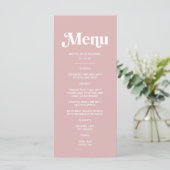 Menu Simple Mariage Rose Poussiéreux (Debout devant)