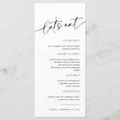 Menu Simple minimaliste et moderne | MARIAGE (Devant)