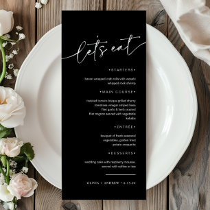 Menu Simple minimaliste et moderne   MARIAGE