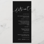 Menu Simple minimaliste et moderne | MARIAGE (Devant)