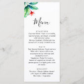 Menu Simple minimaliste Mariage de verdure tropicale (Devant)