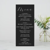 Menu Simple minimaliste Mariage noir blanc (Debout devant)