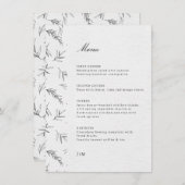 Menu Simple minimaliste moderne Eucalyptus Olive Mariag (Devant / Derrière)