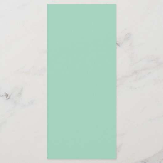 Menu Simple Mint Blanc Script Élégant Calligraphie Vert (Dos)