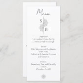 Menu Simple moderne Boho Monogramme Mandala Mariage (Devant / Derrière)