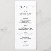 Menu Simple Moderne Calligraphie (Devant)