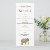 Menu Simple Moderne Mariage en Or (Debout devant)