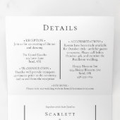 Menu Simple Moderne Minimal Mariage RSVP Tout En U (Intérieur en premier)