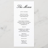 Menu Simple Moderne Minimal Script Classique Noir (Devant)