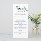 Menu Simple Moderne Minimaliste Branche d'Eucalyptus (Debout devant)