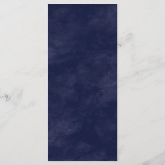 Menu Simple Navy Watercolor & Gold Foil Mariage (Dos)