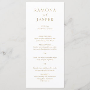 Menu Simple Or Moderne Mariage Gras