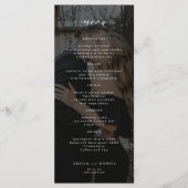Menu Simple photo élégant mariage noir (Devant)