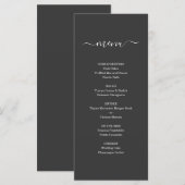 Menu simple pour Mariage ou autre occasion spécial (Devant / Derrière)