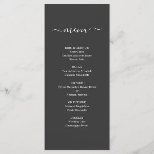 Menu simple pour Mariage ou autre occasion spécial