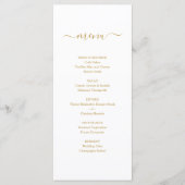 Menu simple pour Mariage ou autre occasion spécial (Devant)