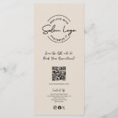 Menu Simple Price List with QR Code Custom Hair salon (Dos)