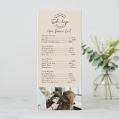Menu Simple Price List with QR Code Custom Hair salon (Debout devant)