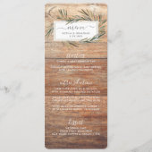 Menu simple Rustic Botanical Herb Mariage (Devant)
