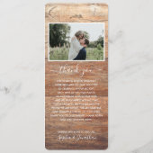 Menu simple Rustic Botanical Herb Mariage (Dos)