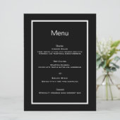 Menu Simple script noir blanc minimaliste (Debout devant)