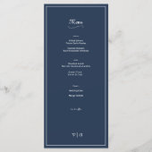 Menu Simplement Elegant Nautique Bleu 2 avec bordure (Devant)
