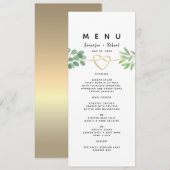 Menu Simplicité de la verdure Eucalyptus Élégant Mariag (Devant / Derrière)