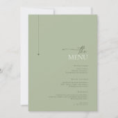Menu Simply Chic Mariage Sage Green ID1046 (Devant)