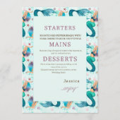 Menu Sirène Sous La Fête D'Anniversaire De La Mer (Devant)