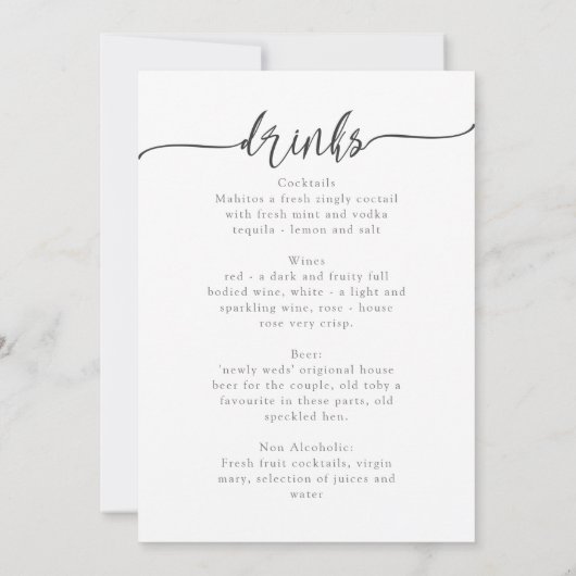 MENU sjabloon 9, Kaart (Achterkant)