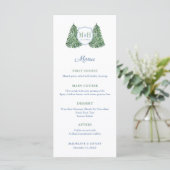 Menu Smart Tartan Winter Wedding Engagement Party (Debout devant)