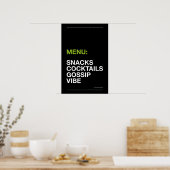 MENU: SNACKS – Grappige Keuken Poster (Keuken)