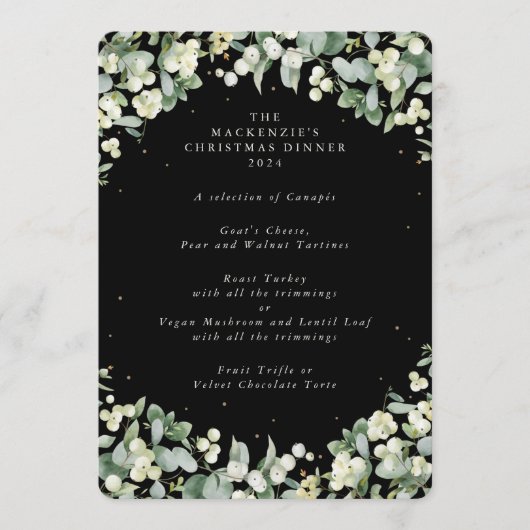 Menu Snowberry+Eucalyptus Dîner de Noël 4 Parcours (Devant)