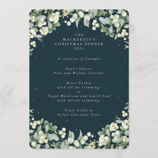 Menu Snowberry+Eucalyptus Dîner de Noël 4 Parcours (Devant)